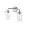 Z-Lite Delaney 2 Light Vanity, Brushed Nickel & Clear 471-2V-BN - alternate 2